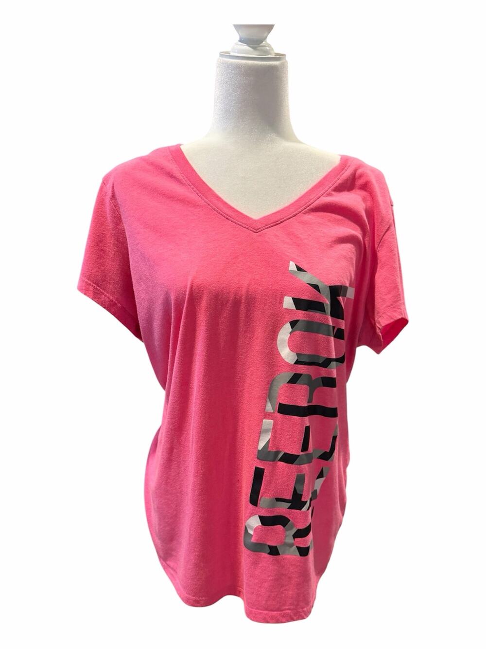 Reebok Pink Athletic Shirt 1X Women’s Workout Gym Activewear Sports Casual